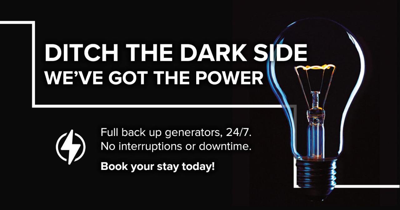 Seven Villa Hotel & Spa Johannesburg Exterior photo A full backup generator advertisement